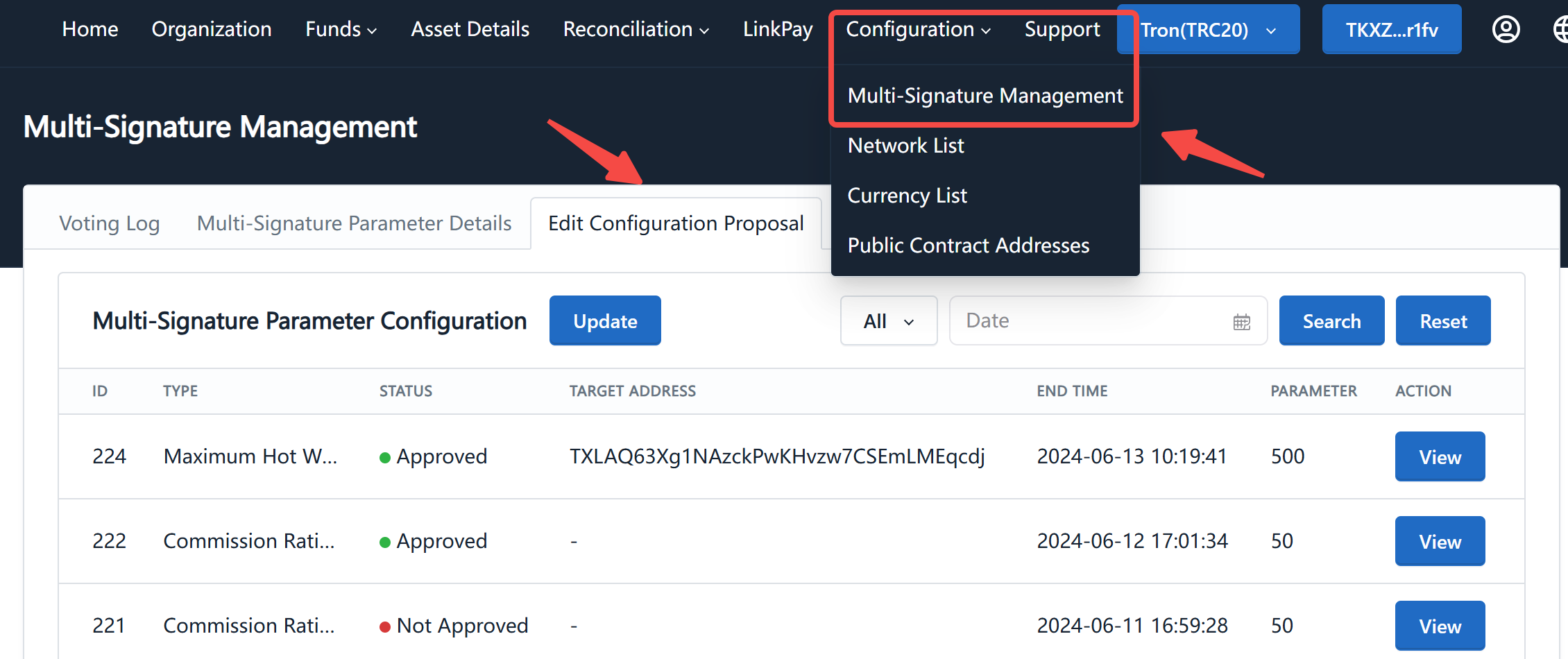 Multisig Management