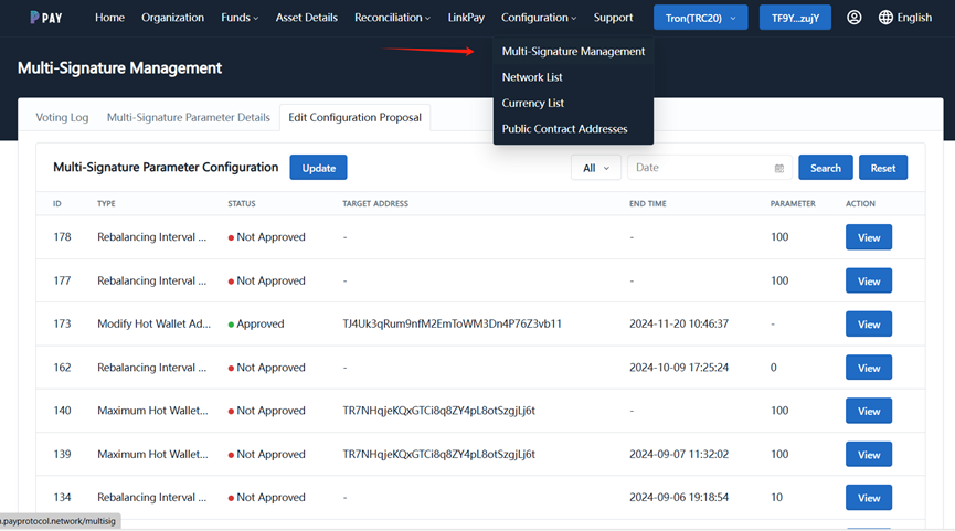 Enter Multi-signature Management