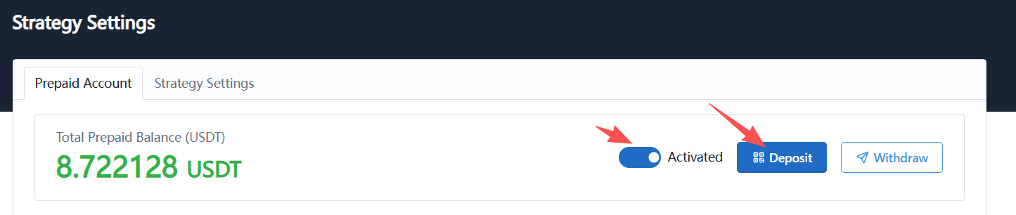 Enable prepaid switch