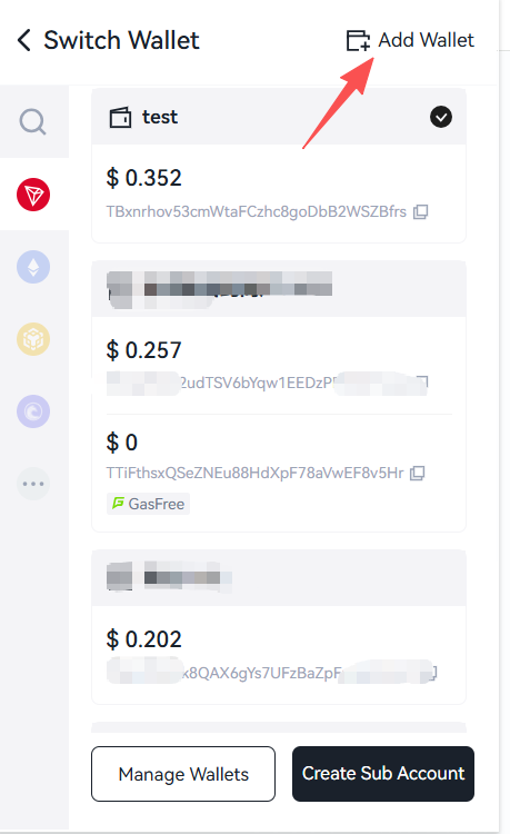 Add wallet