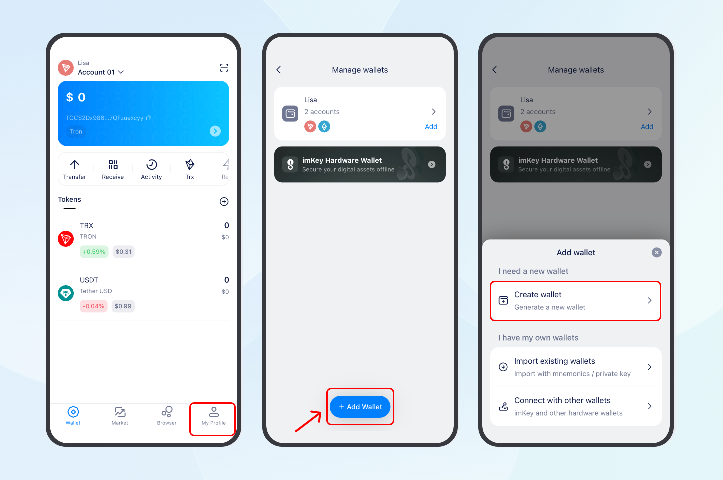 imToken Create More Wallets