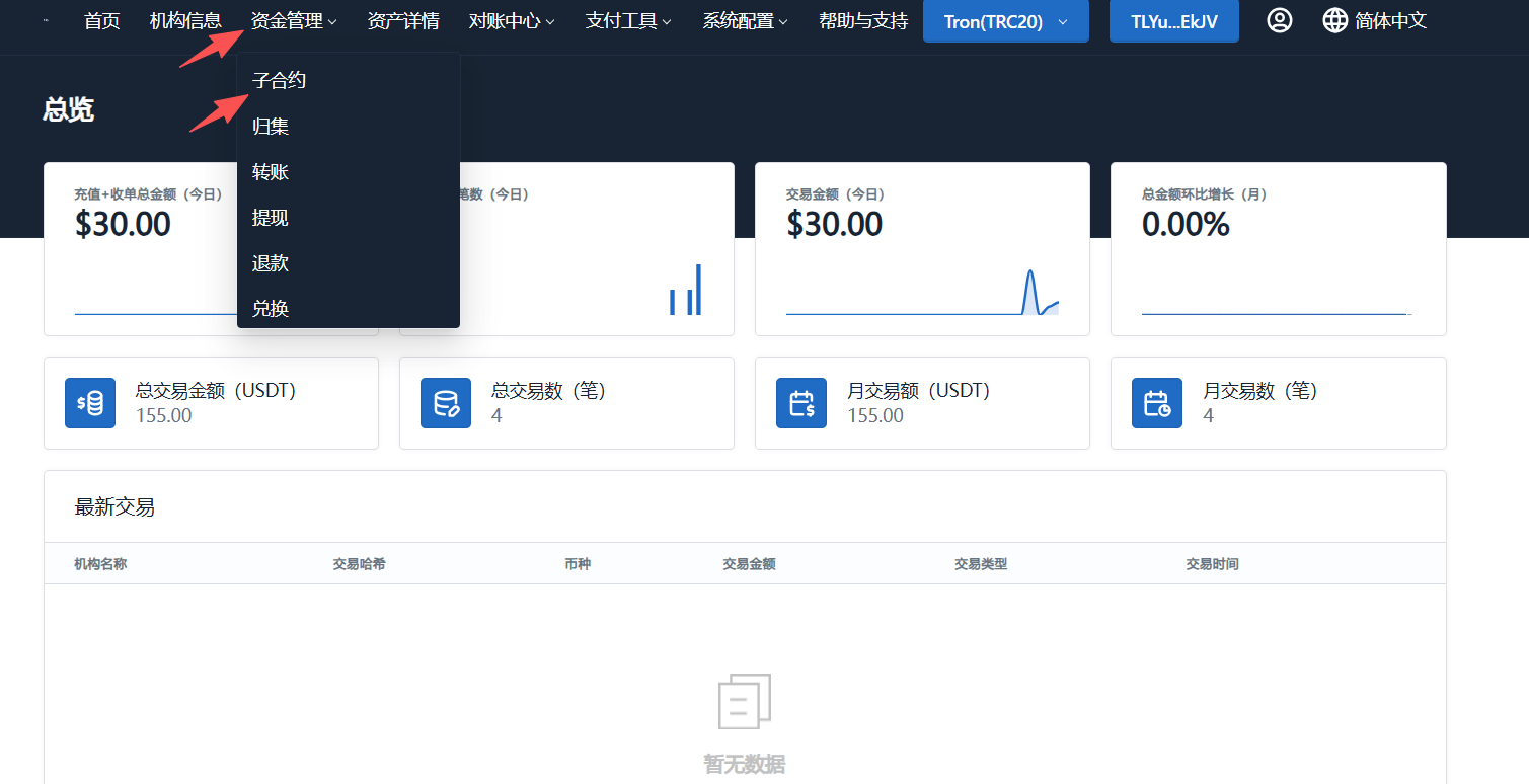 子合约页面